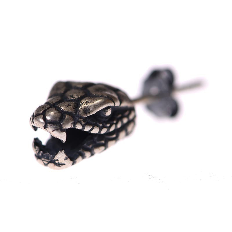 Snake head earring in S925 silver