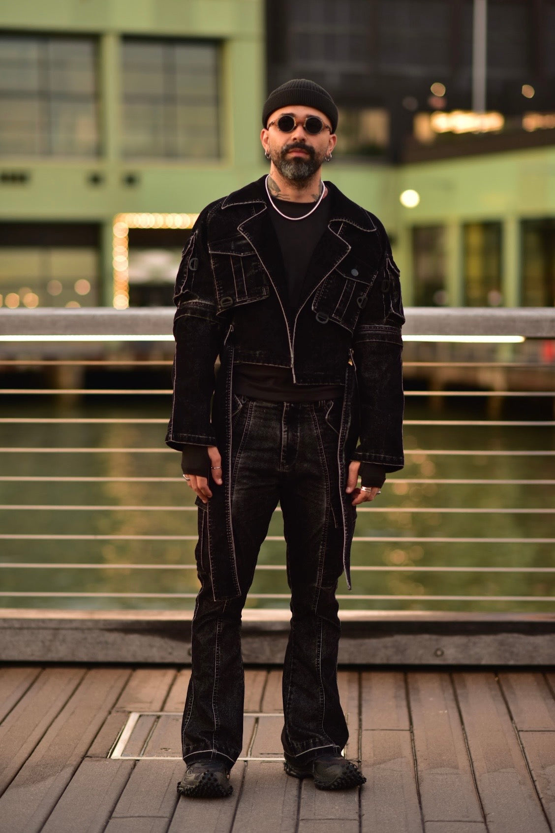 Wasteland cargo techwear black jacket