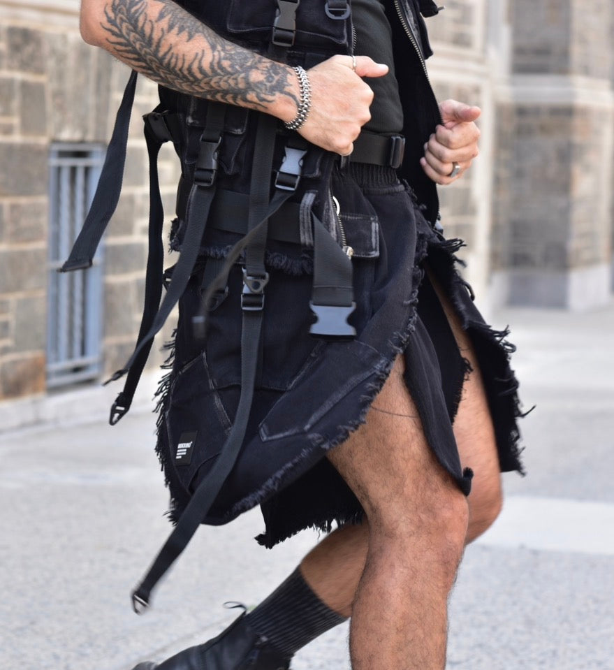 Black Morphosis Upcycling short