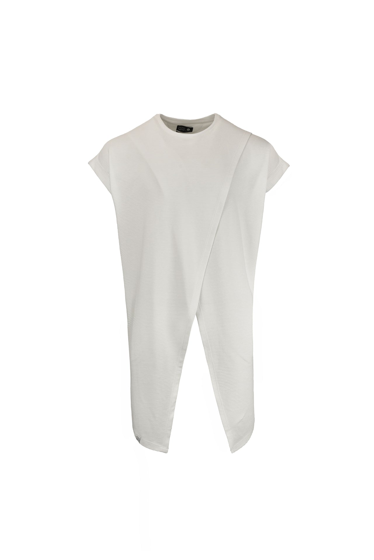 White asymmetric fighter t-Shirt