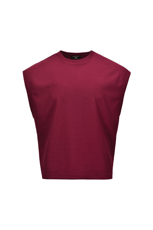 Burgundy triad sleeve t-shirt