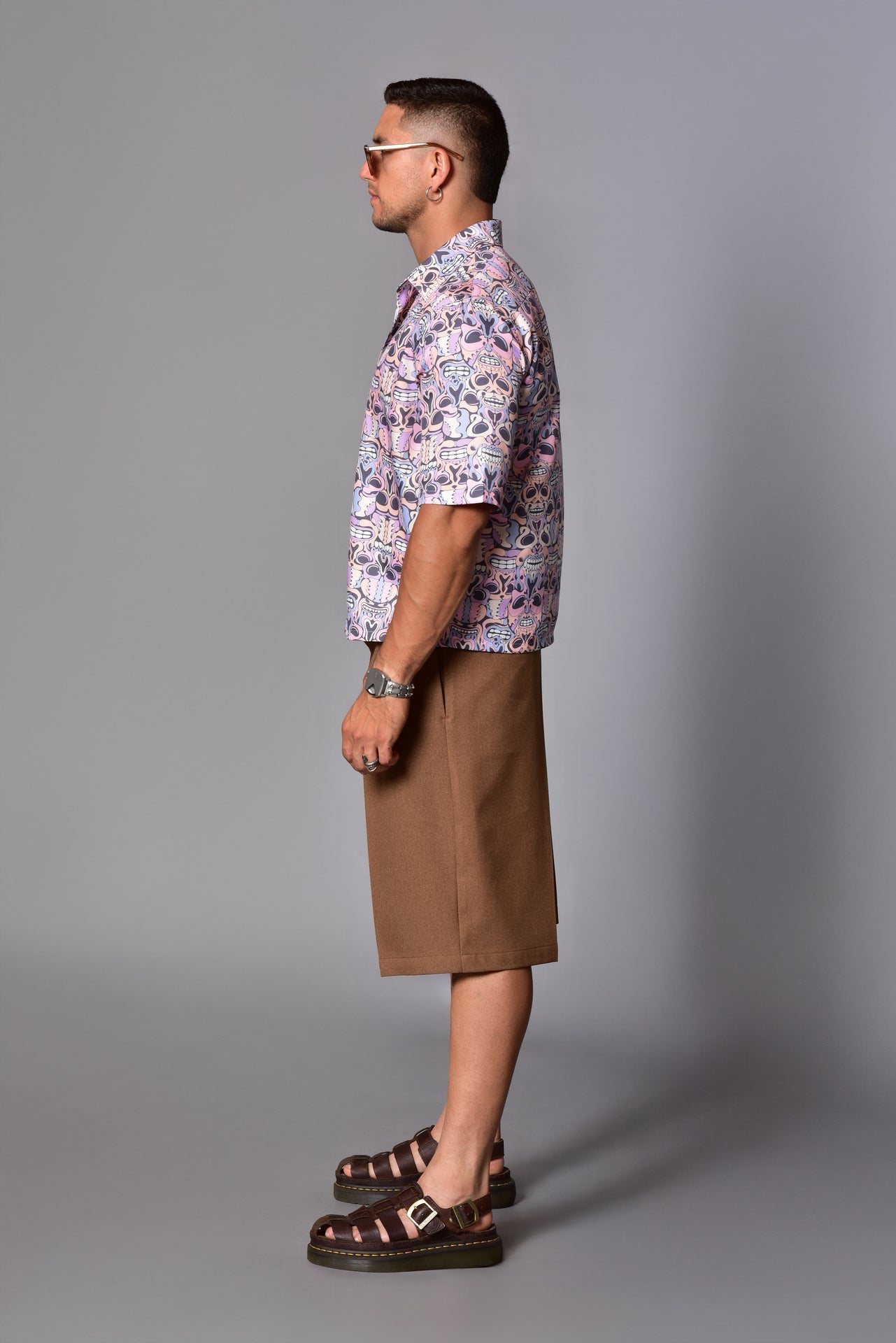 Retro Skull Pattern Shirt