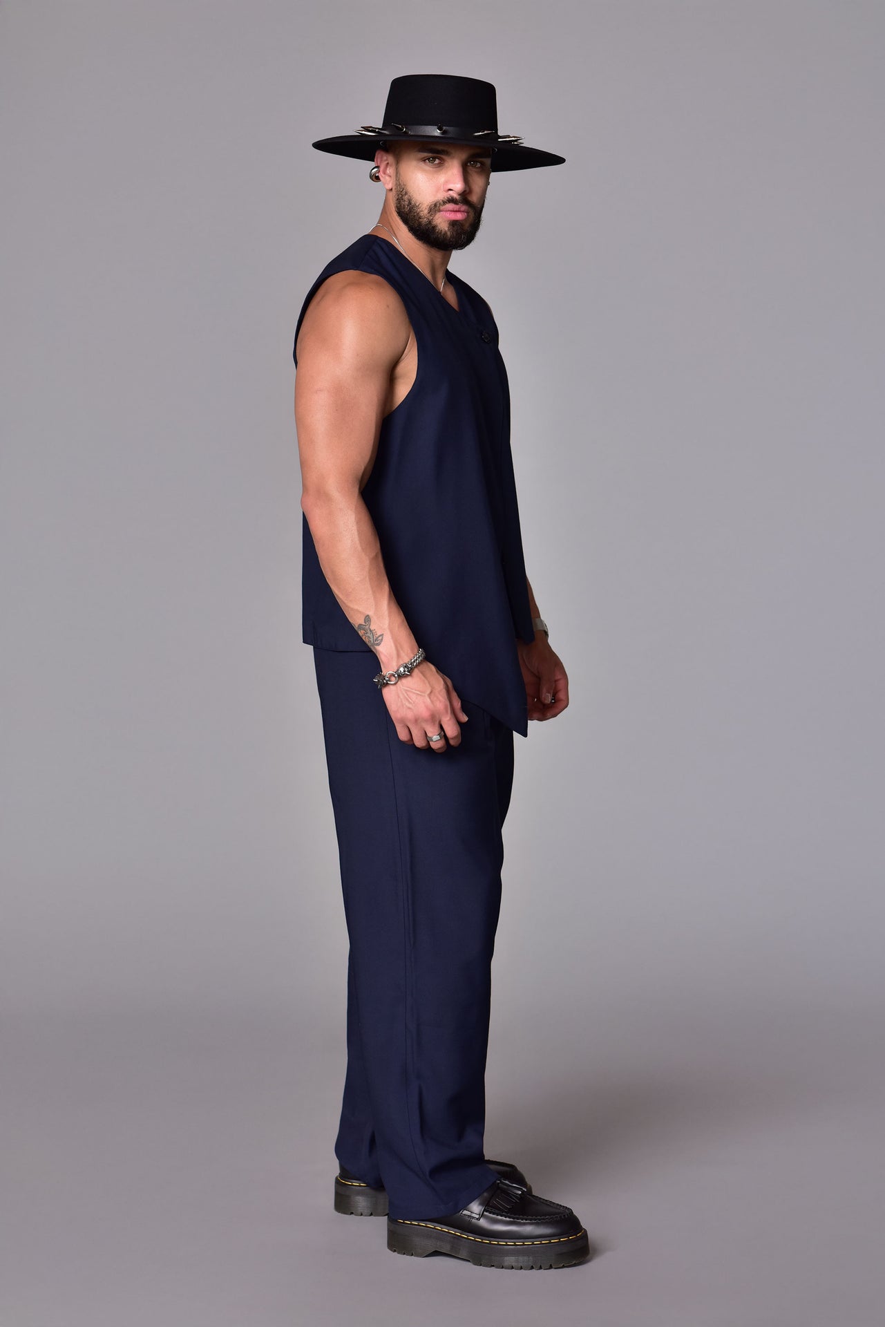 Turquoise asymmetrical vest