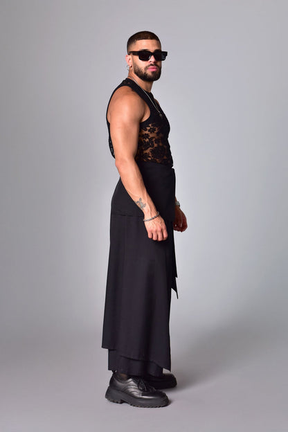 High-Waist Duna Layered Pants
