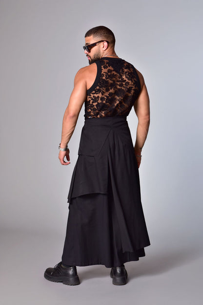High-Waist Duna Layered Pants