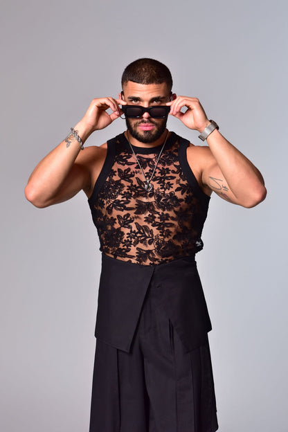 High-Waist Duna Layered Pants