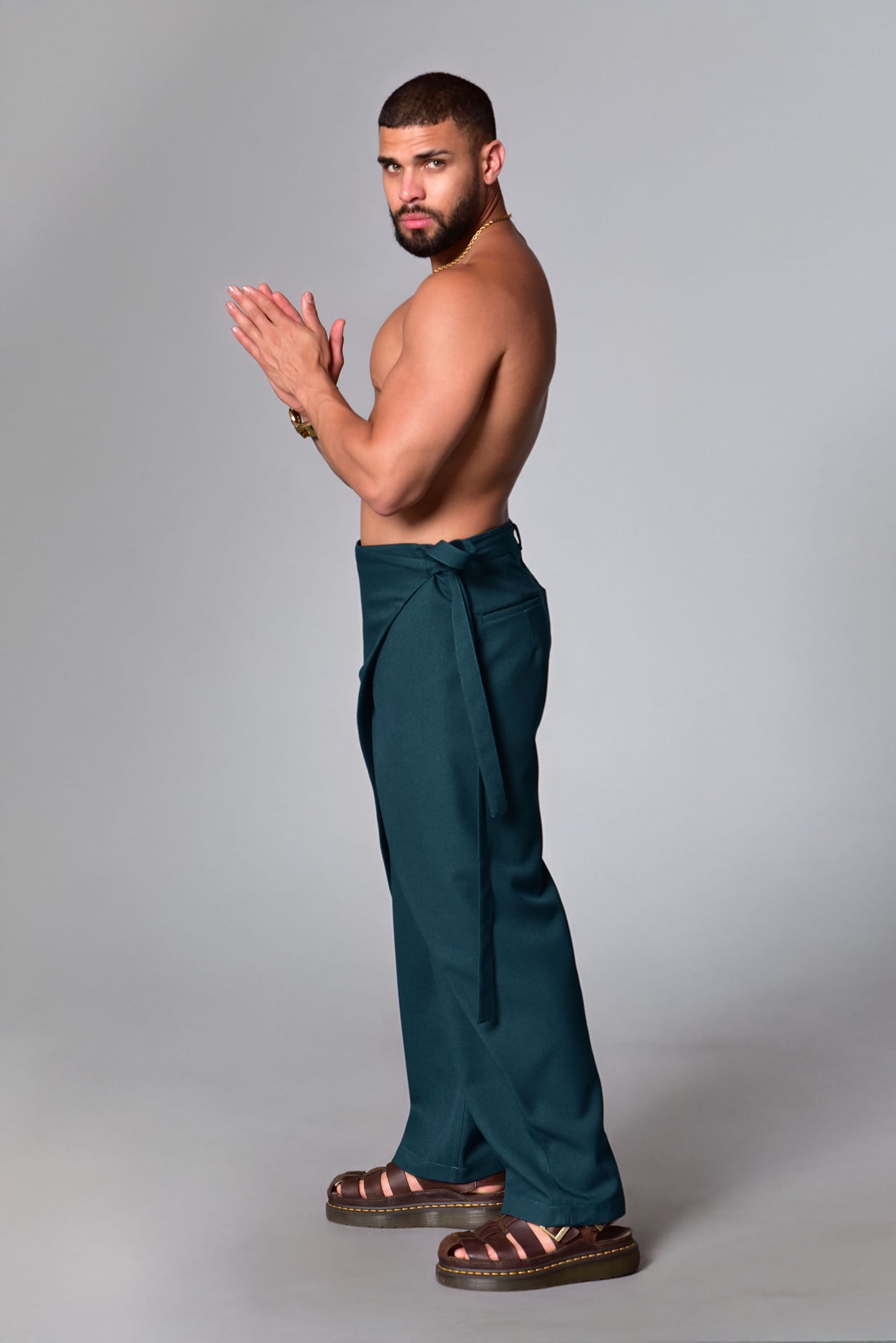 Emerald Origami Layers Pants