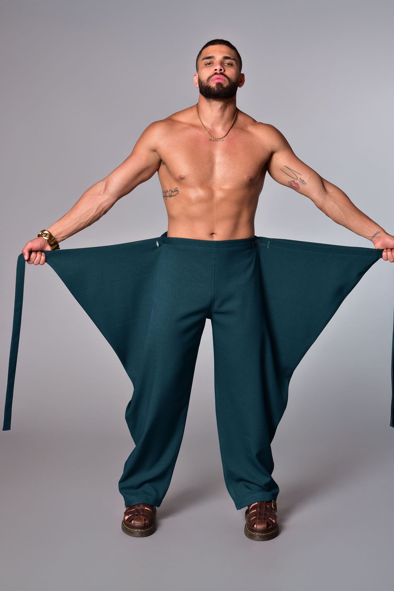 Emerald Origami Layers Pants
