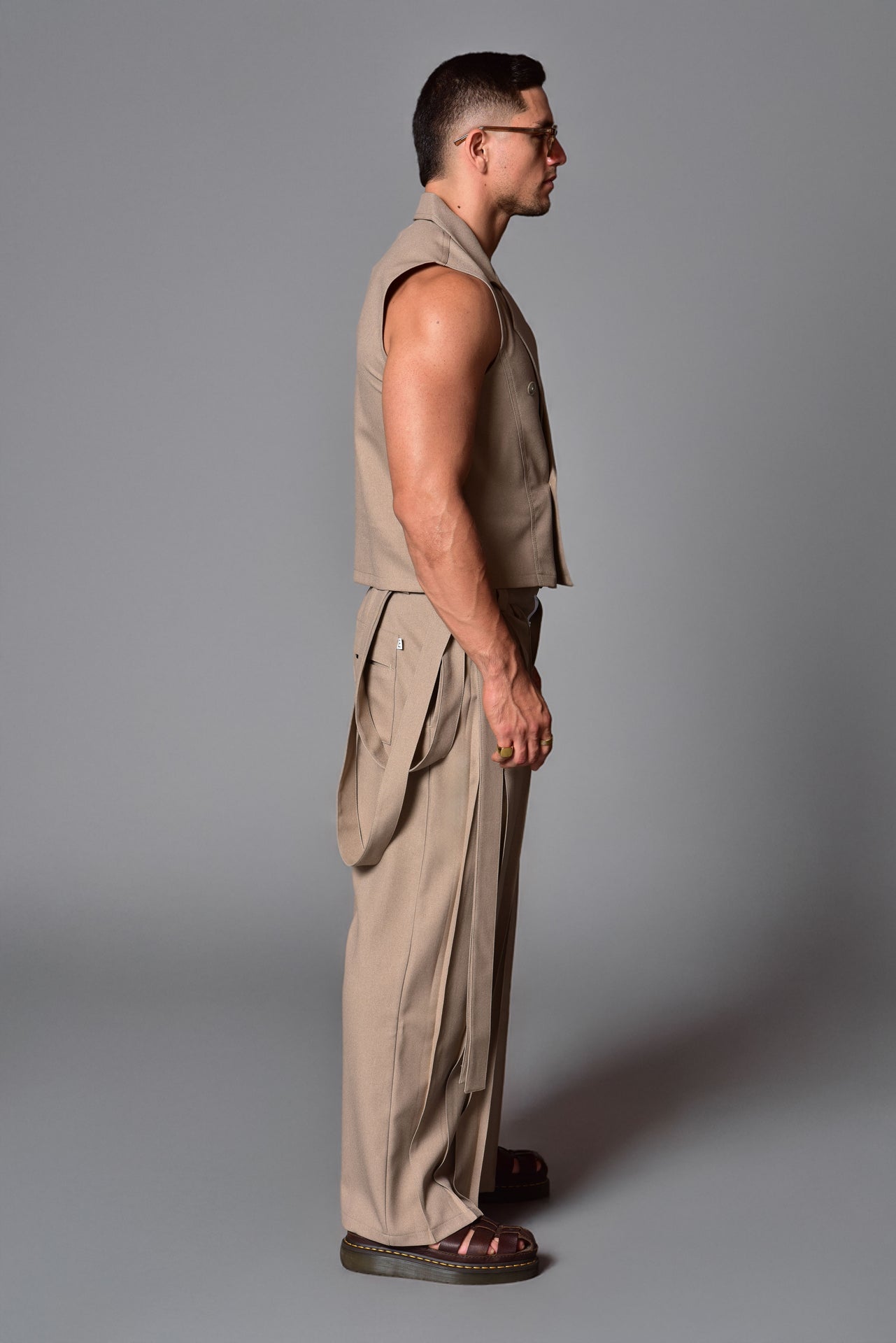 Beige Old Money Vest