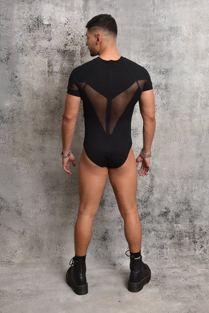 Body de cyberskin en negro