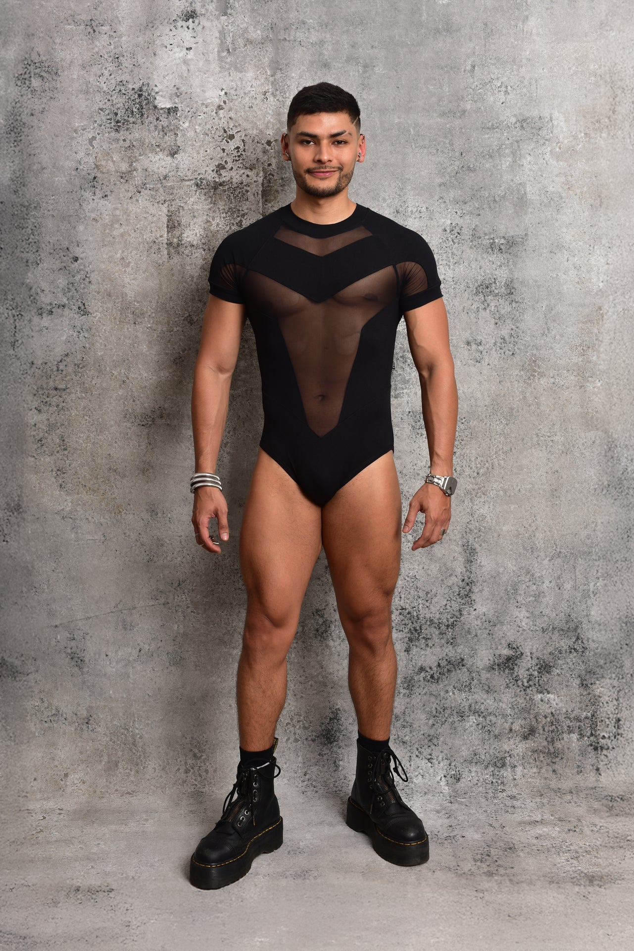 Body cyberskin in black