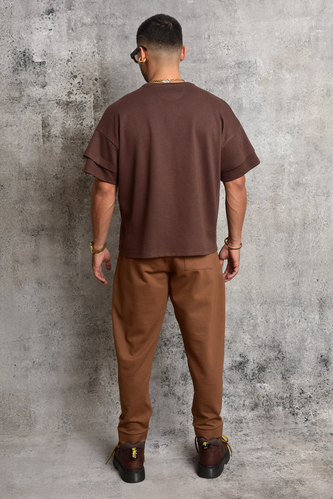 Fighter Layering Brown T-Shirt