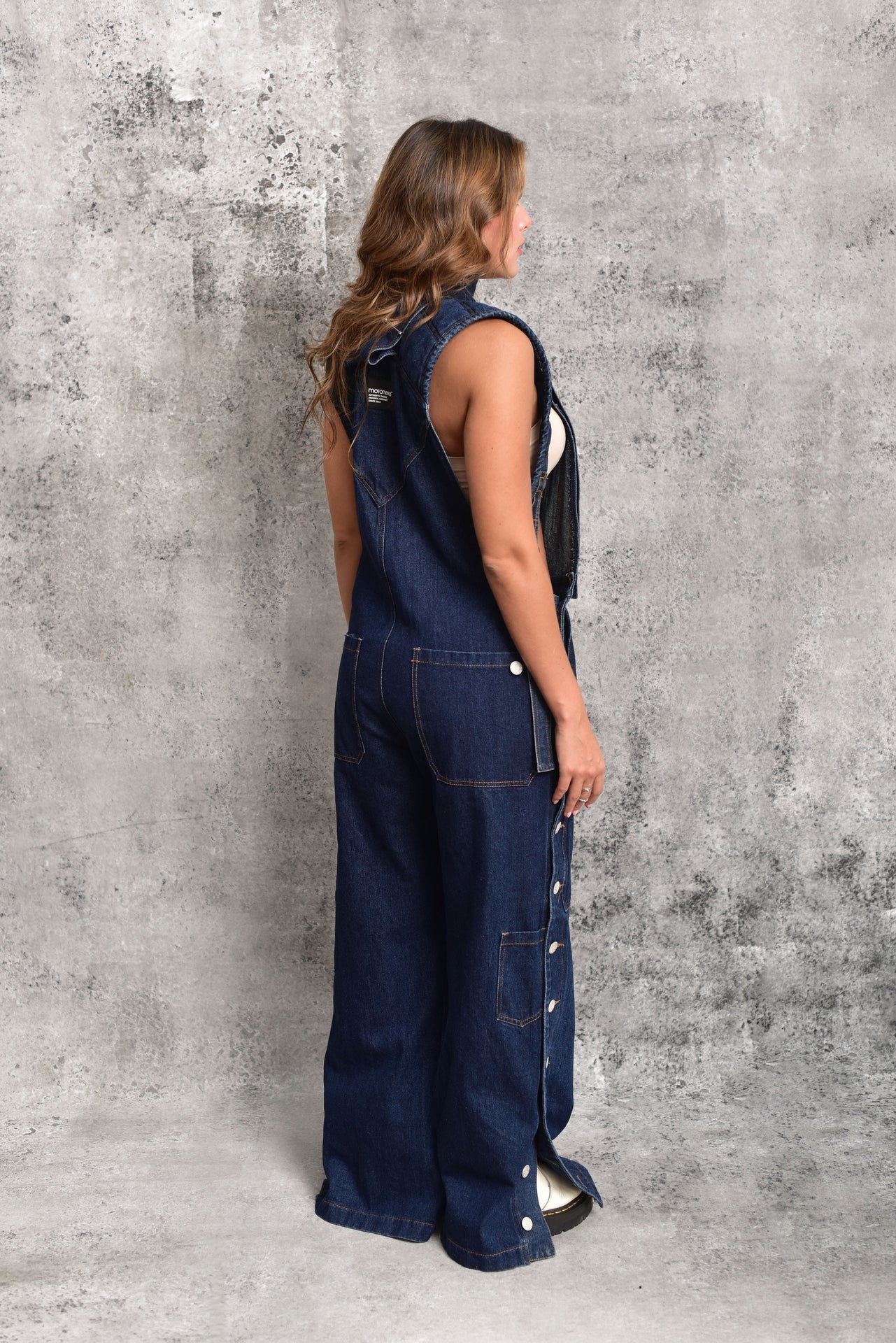 Structural Blue Denim Jumpsuit