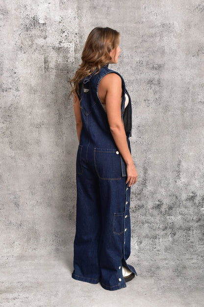 Structural Blue Denim Jumpsuit
