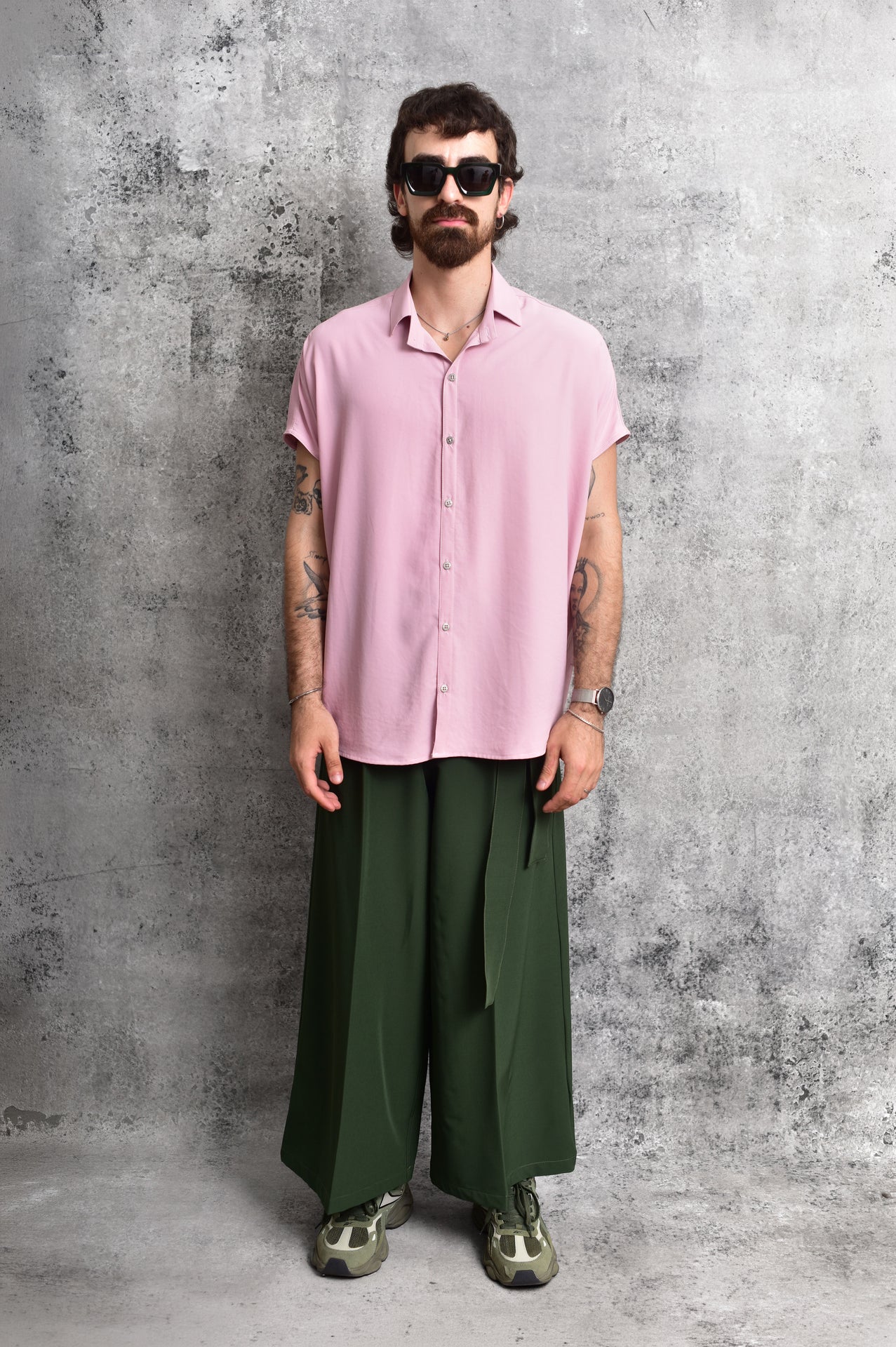 Oversized Batwing Rose Blouse