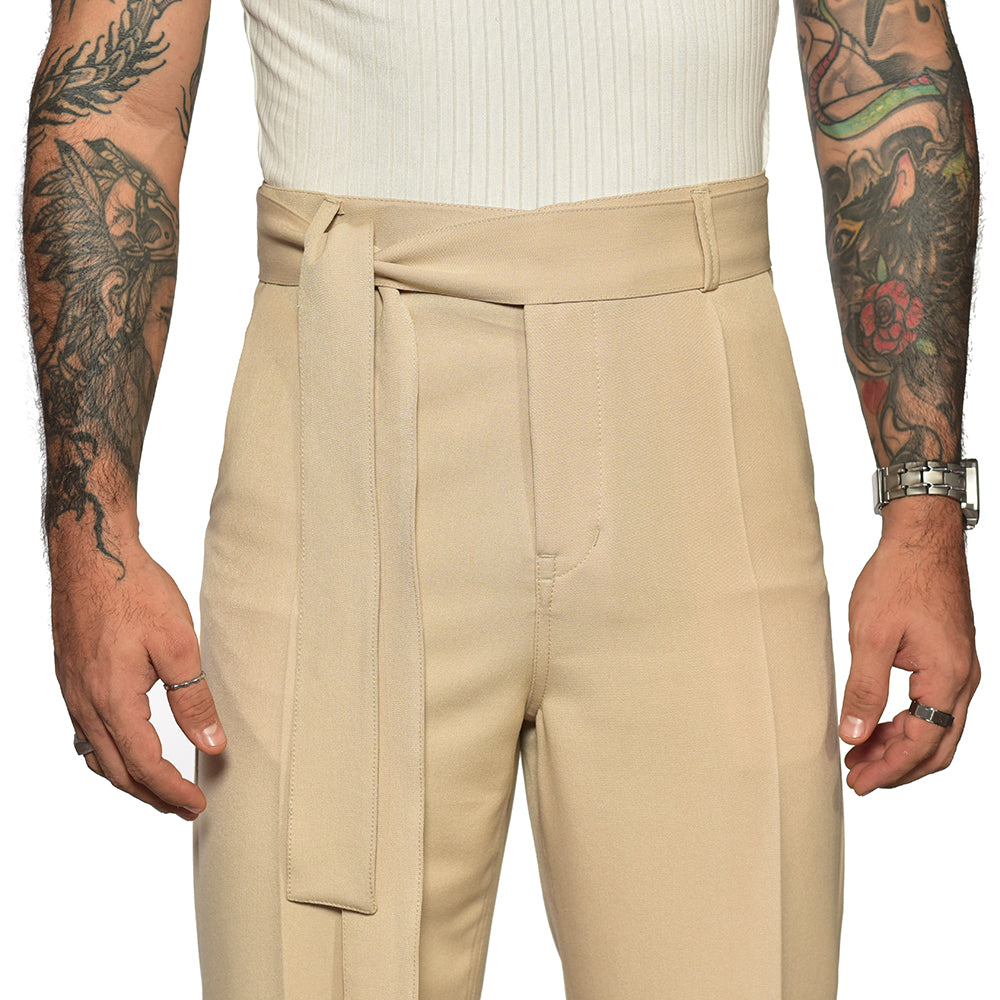 Cream loose fit pants