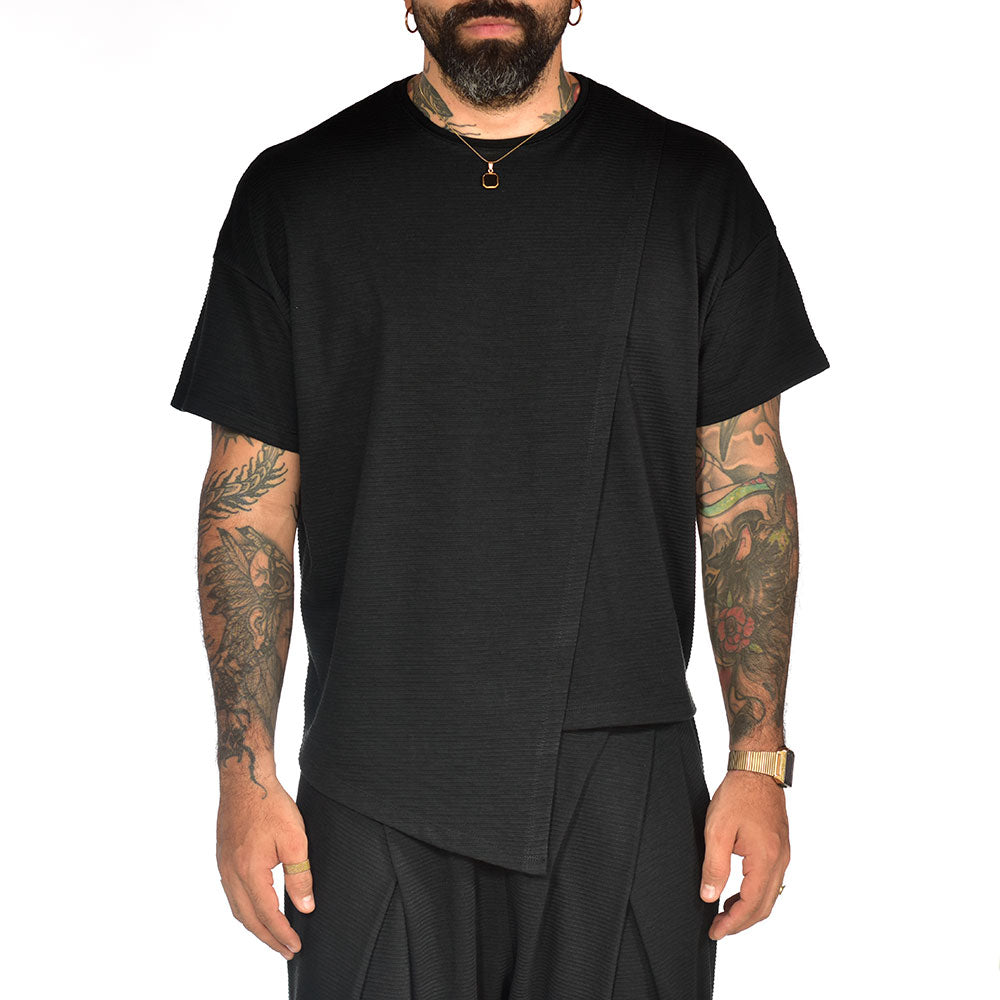 Fighter layering black t-shirt