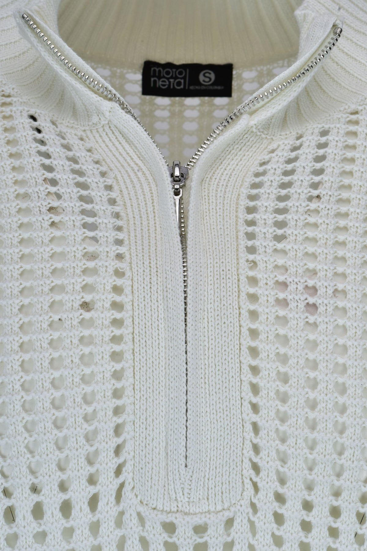 White Grid Knit T-Shirt™