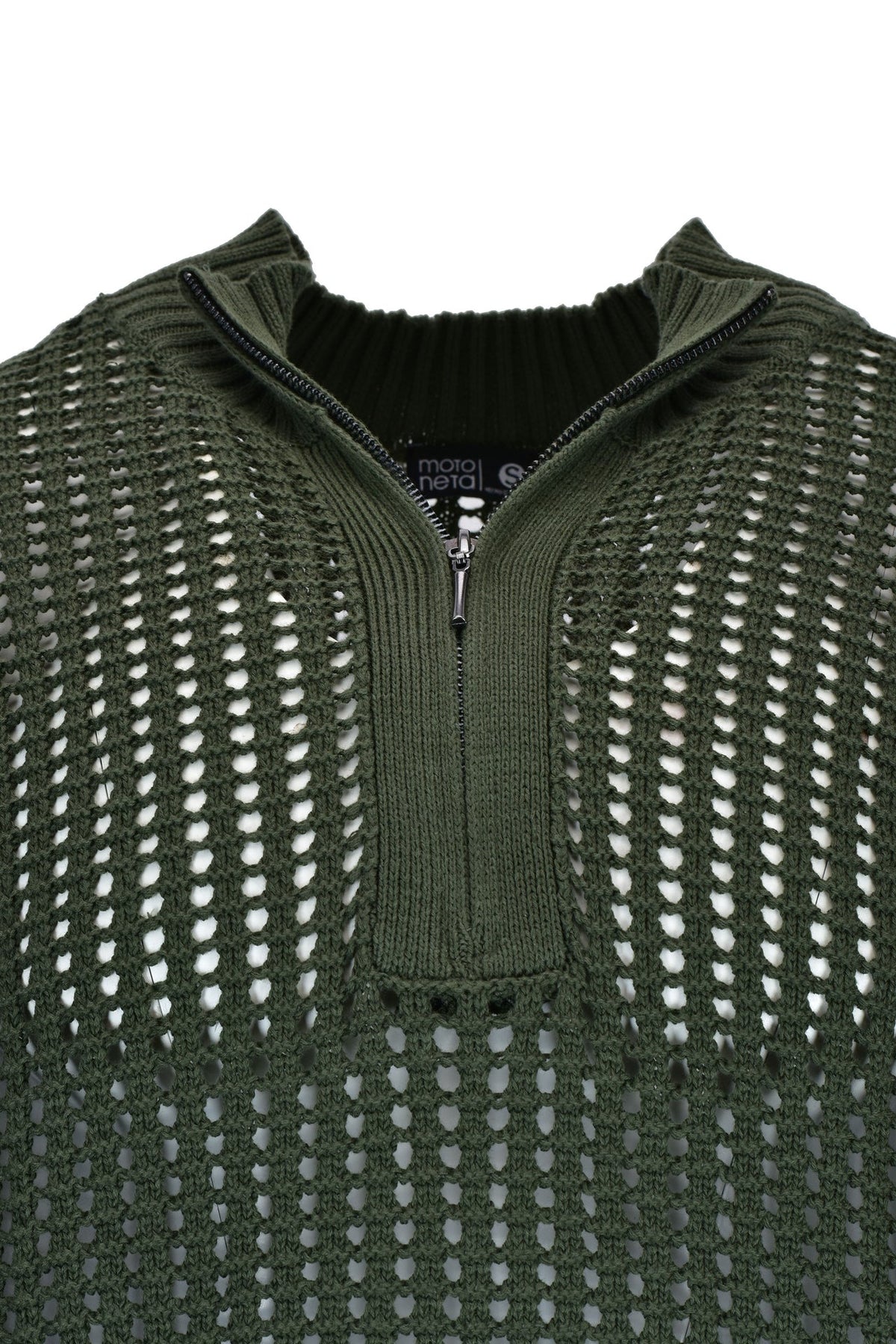 Pine Green Grid Knit T-Shirt