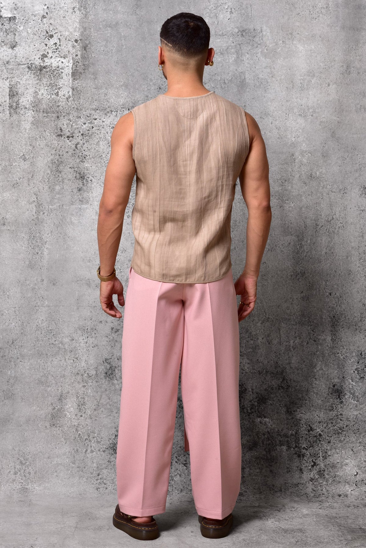 Camisa beige de estilo japonés bohemio