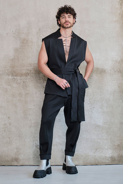Black Comfy Samurai Pants