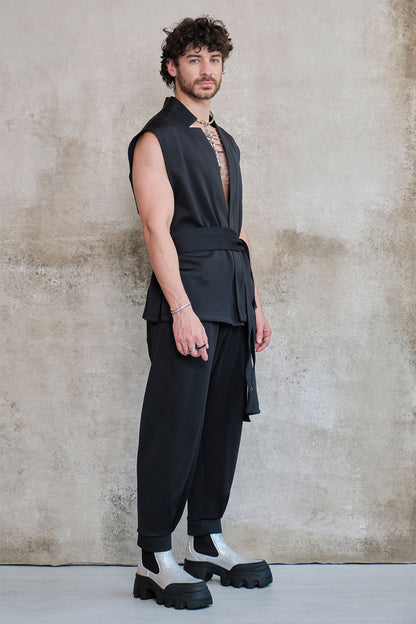 Black Comfy Samurai Pants