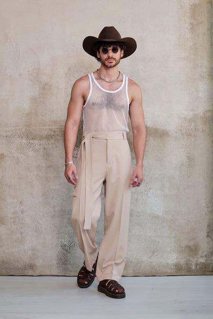 Yohji Tailored Beige Pants