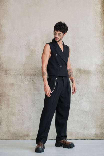 Tailored Old Money Black Vest
