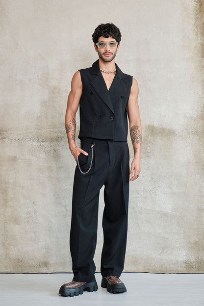 Tailored Old Money Black Vest