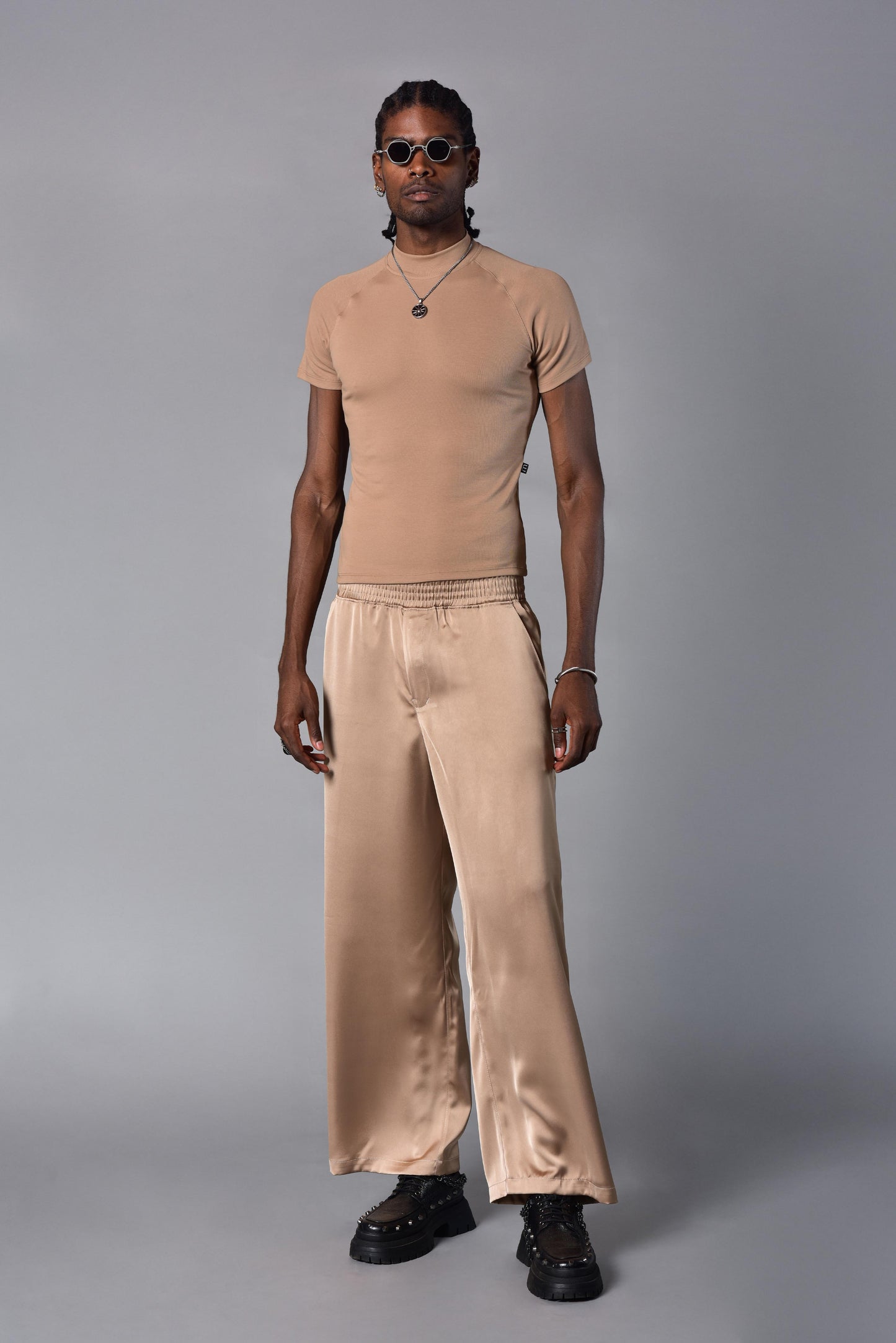 Super Slim T-shirt Perkins Beige
