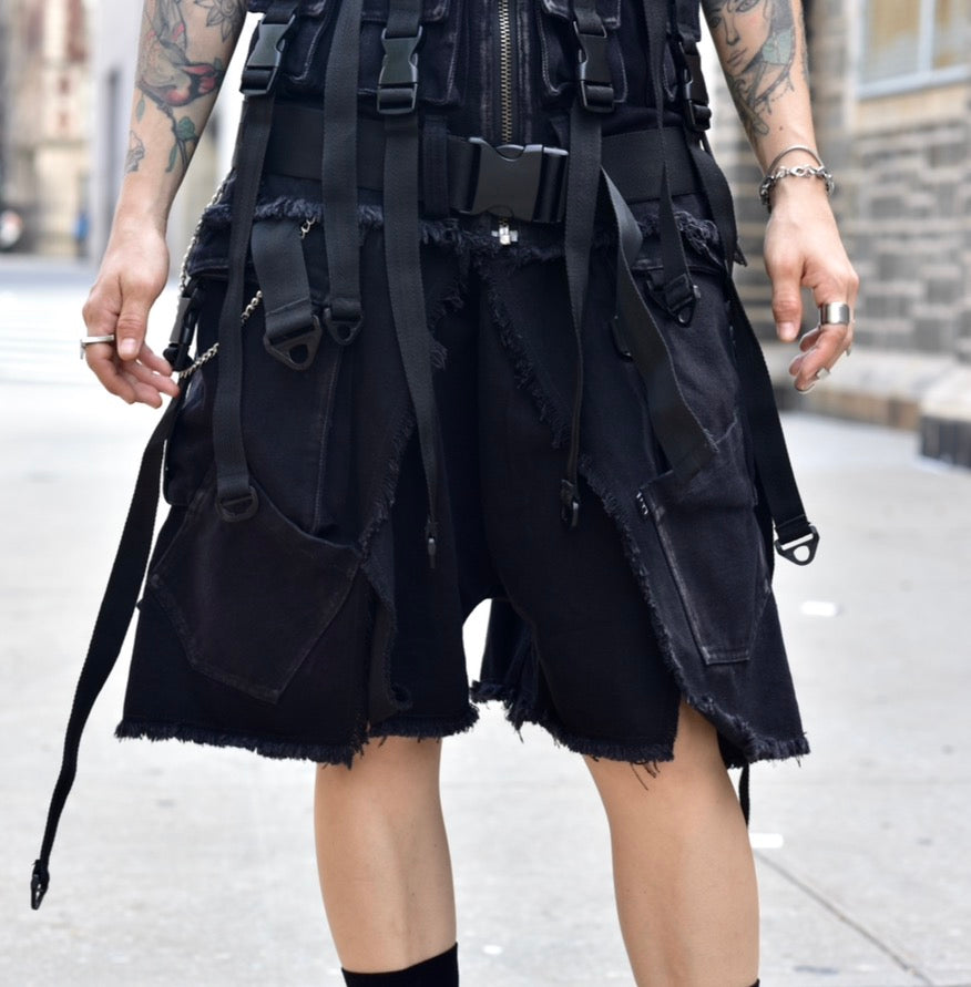 Black Morphosis Upcycling short
