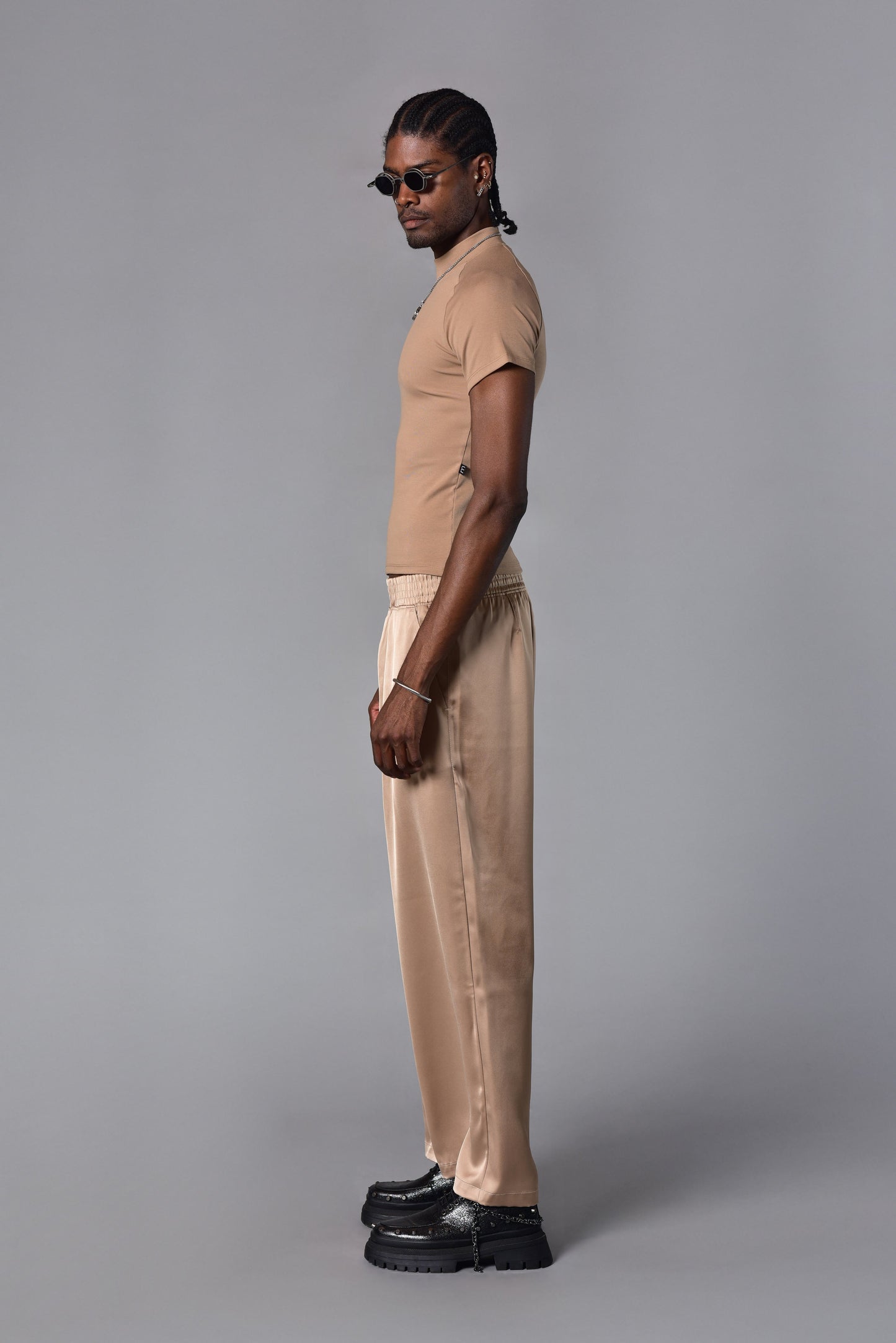 Super Slim T-shirt Perkins Beige