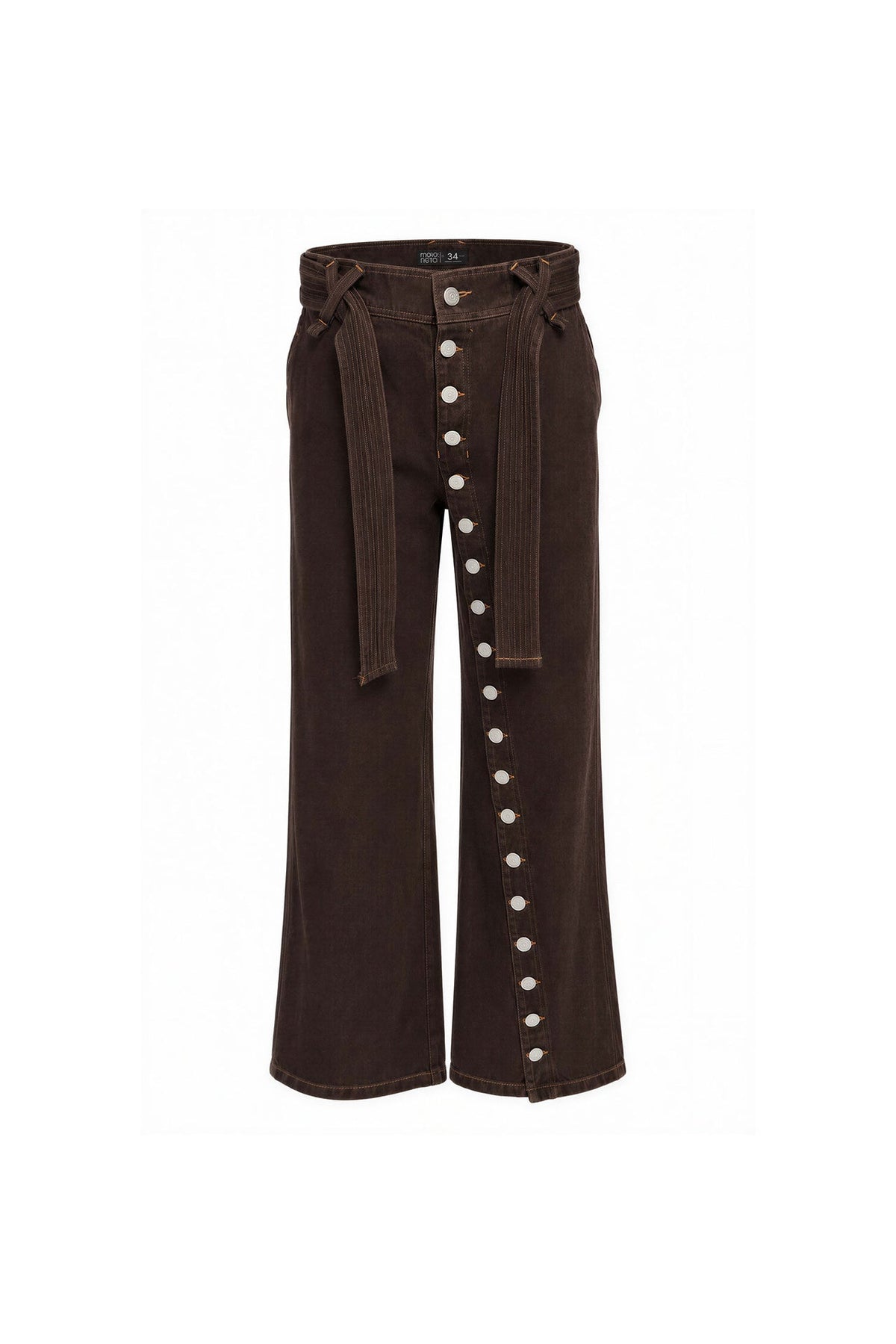 Dark Chocolate Button Denim