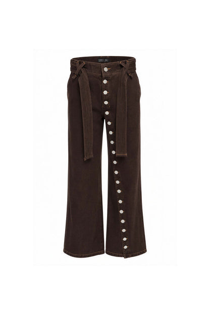 Dark Chocolate Button Denim