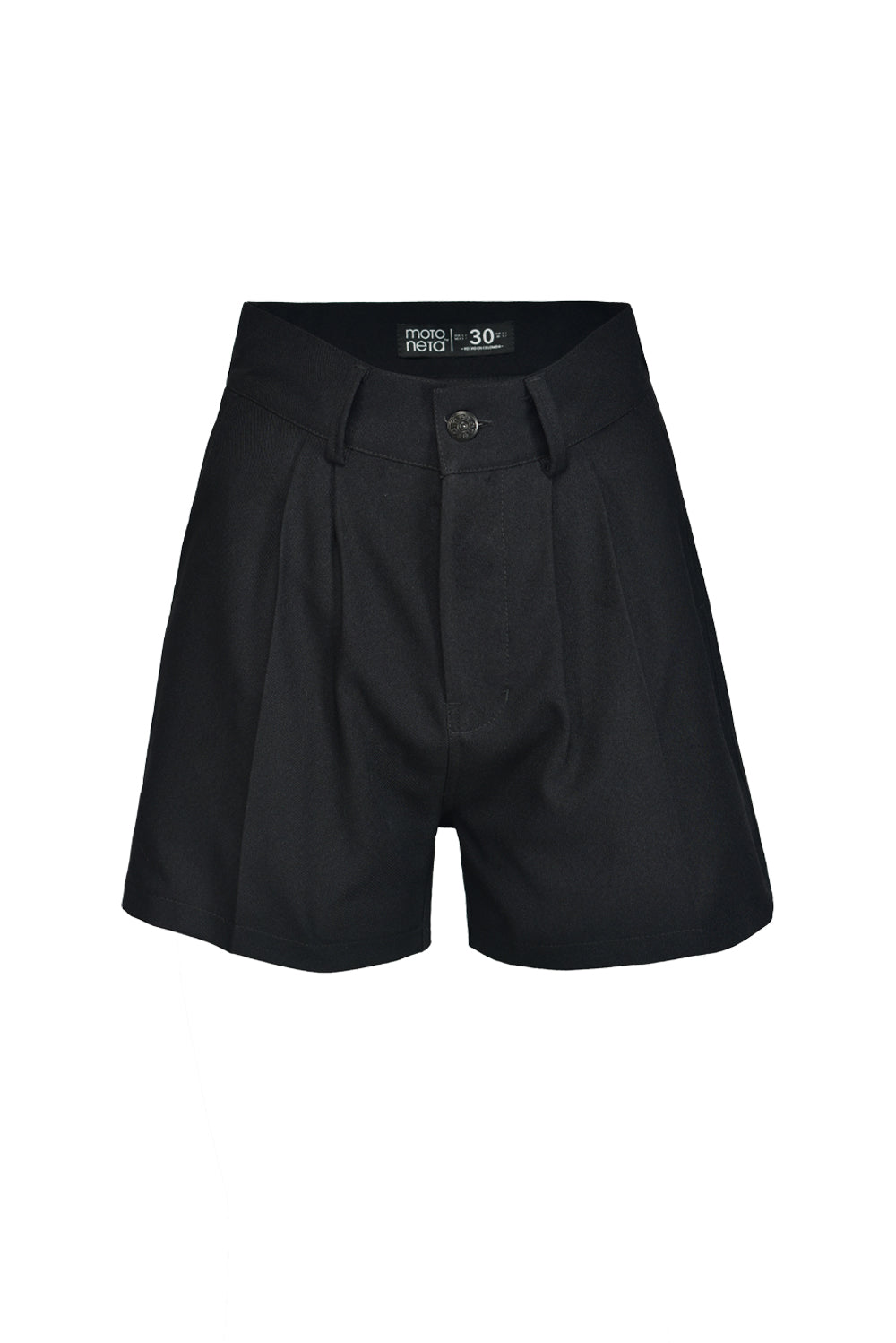 Black mini baggy press-on shorts
