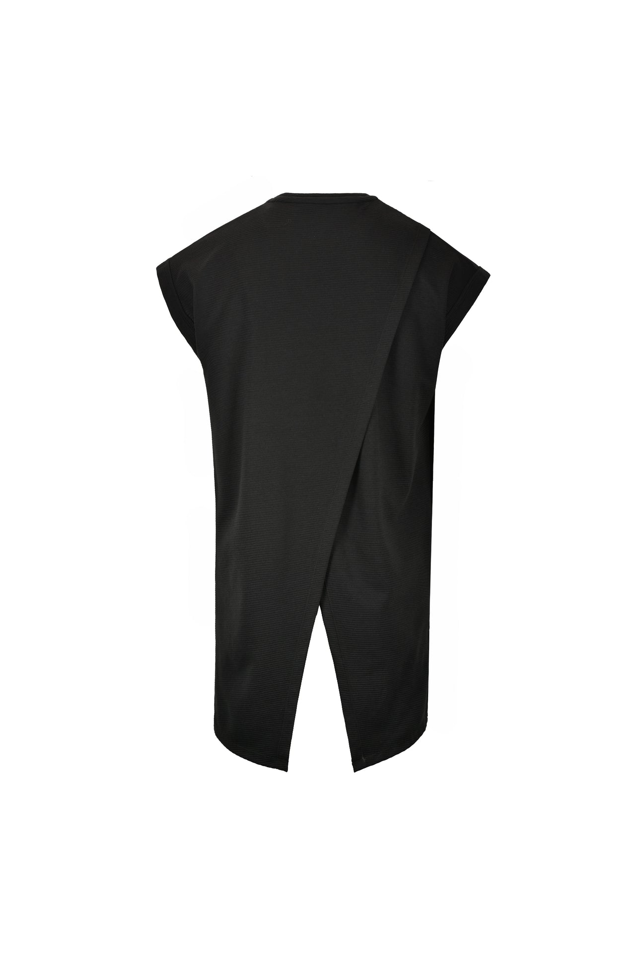 Black asymmetric fighter t-shirt