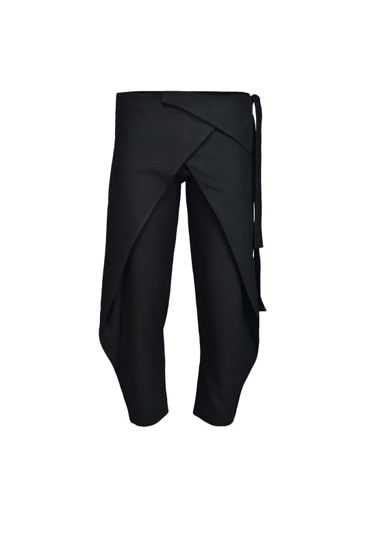 Black bali wrap pants