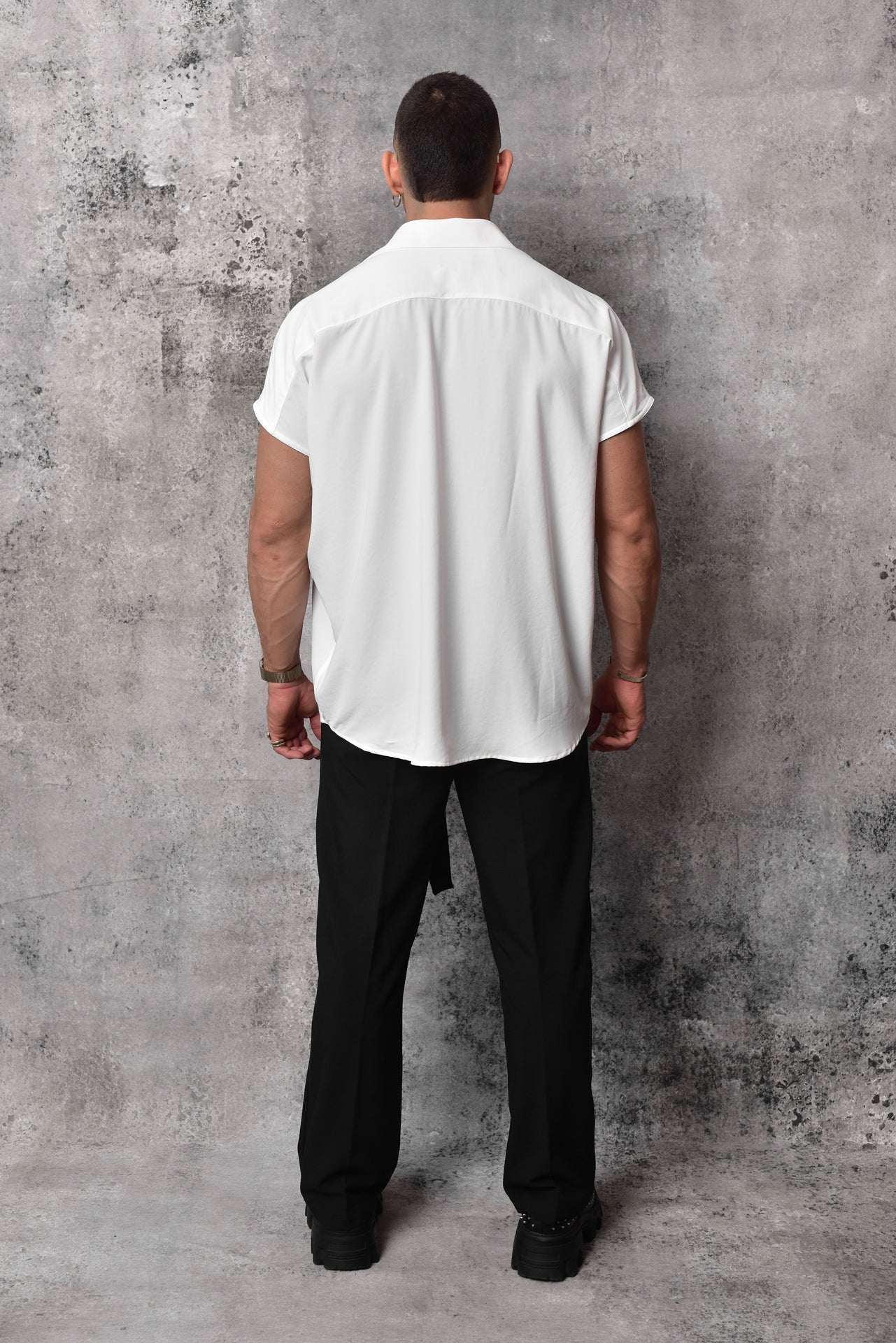 Oversized Batwing white Blouse