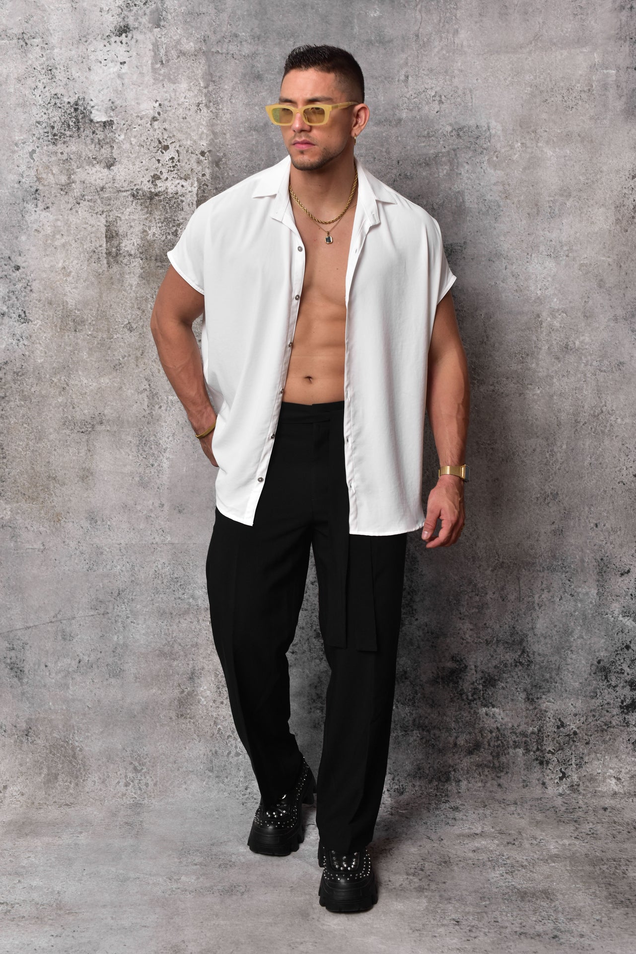 Oversized Batwing white Blouse