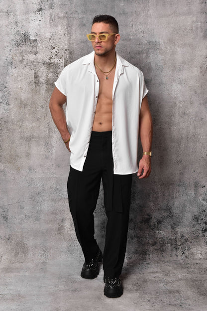 Oversized Batwing white Blouse