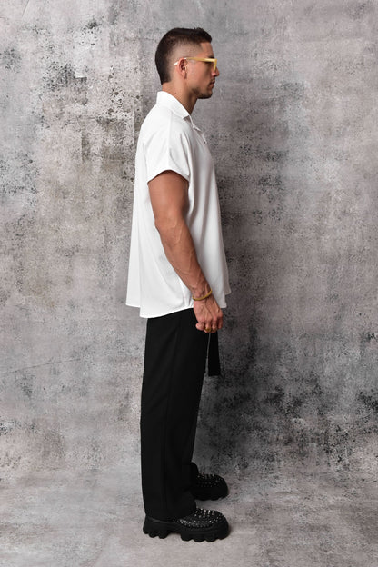 Oversized Batwing white Blouse