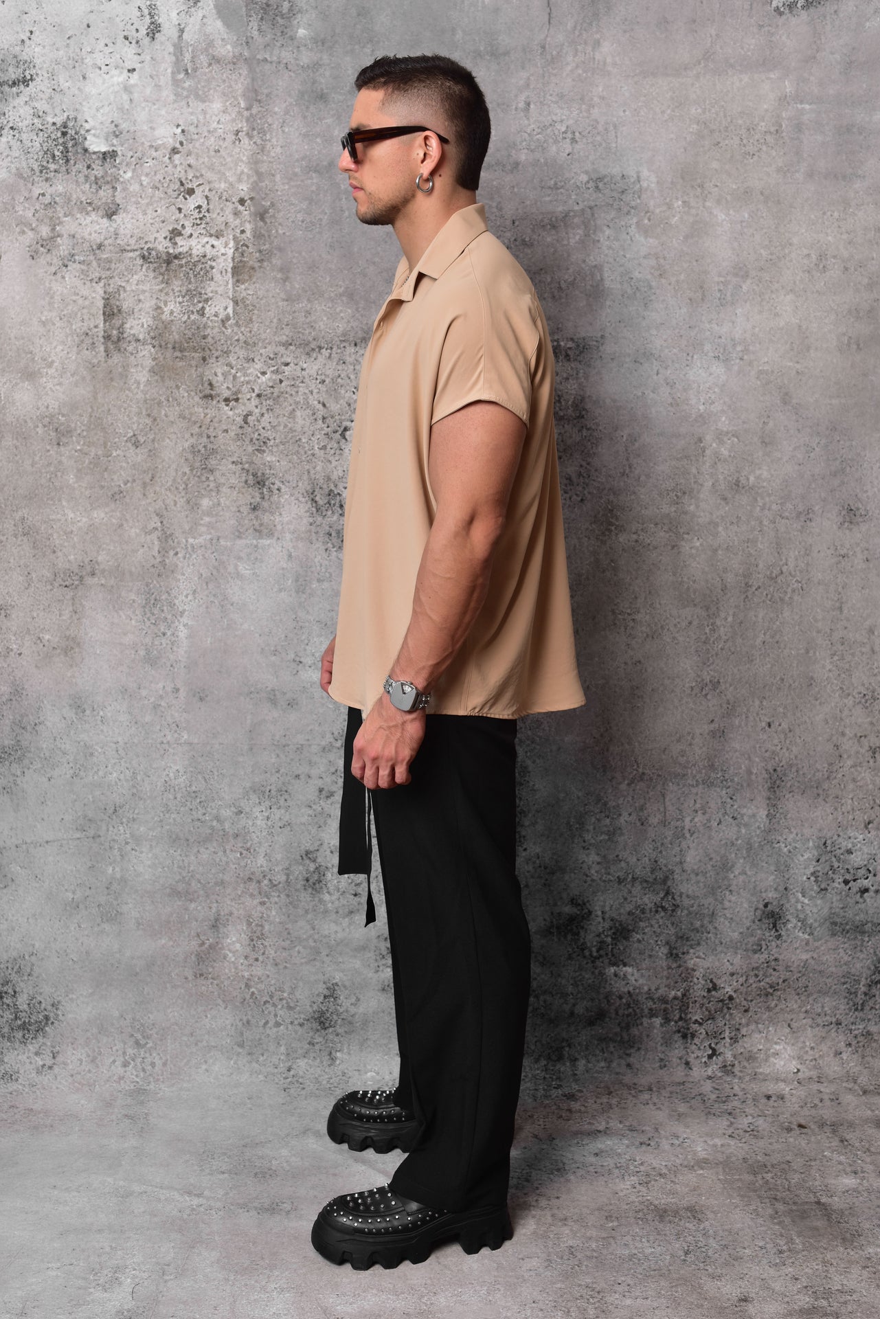 Oversized Batwing beige Blouse