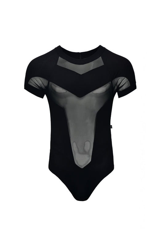 Body cyberskin in black