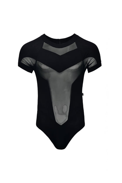 Body de cyberskin en negro