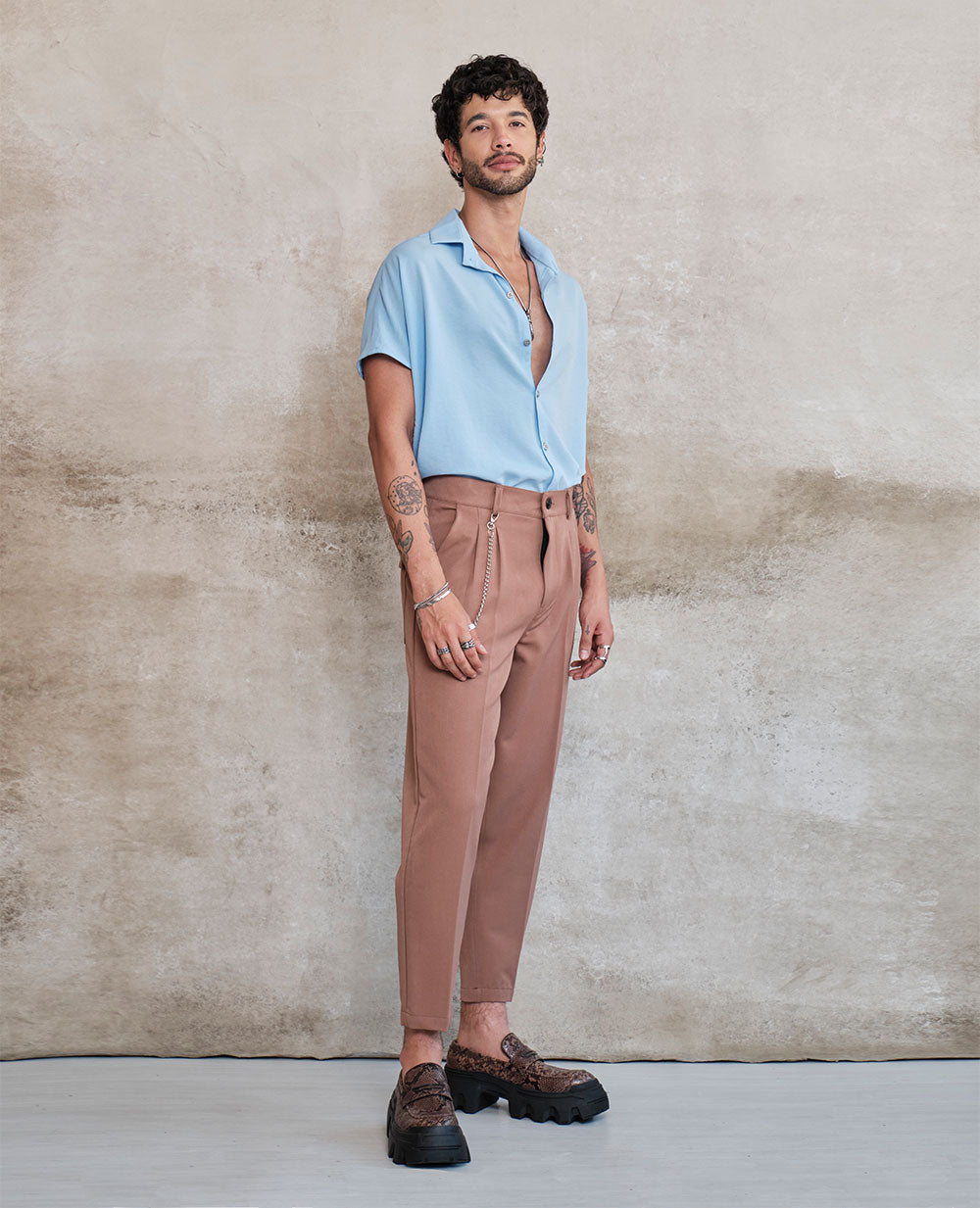 Oversized sky blue oversized blouse
