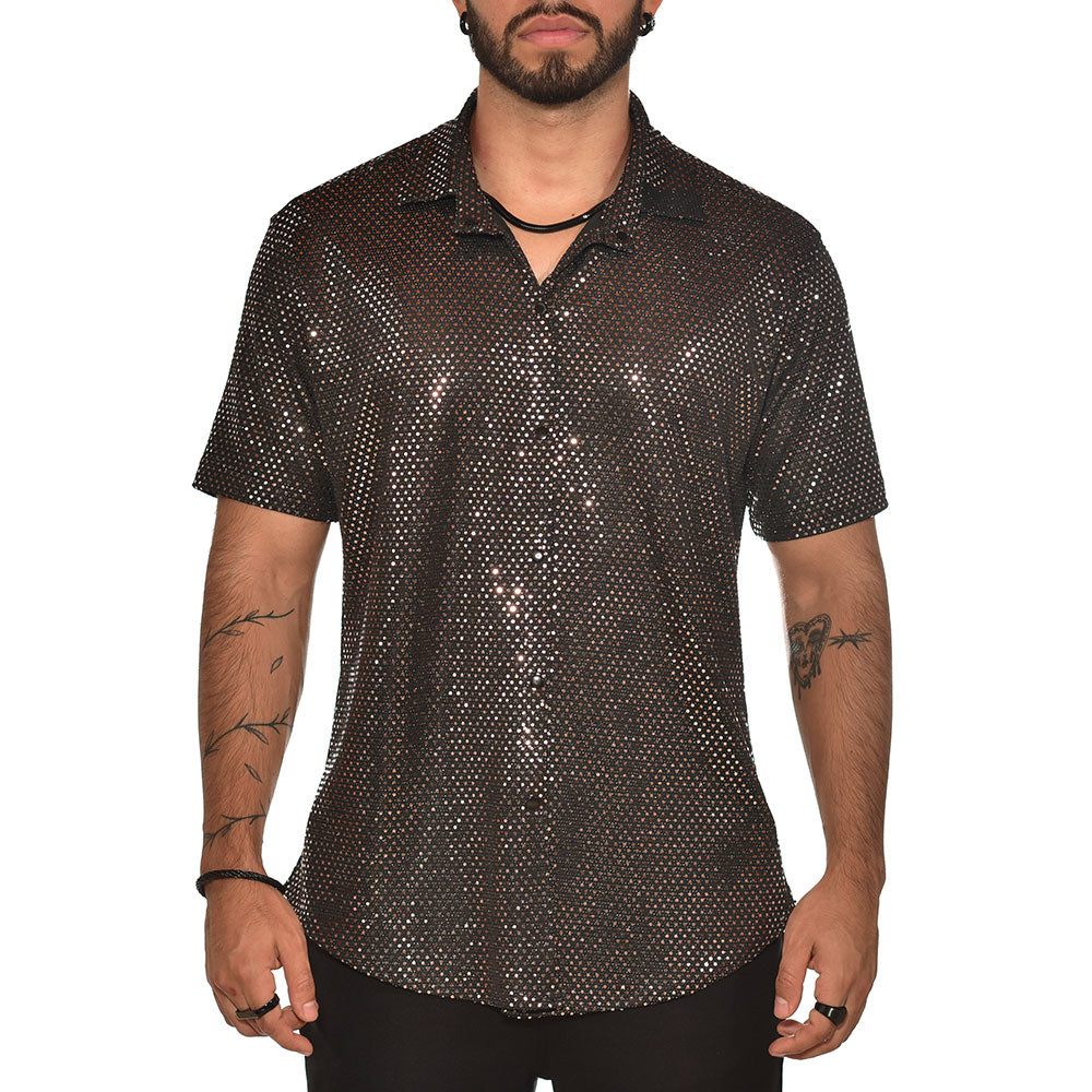 Regular fit sequins shirt