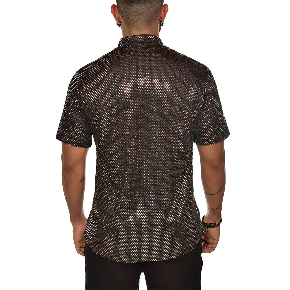 Regular fit sequins shirt