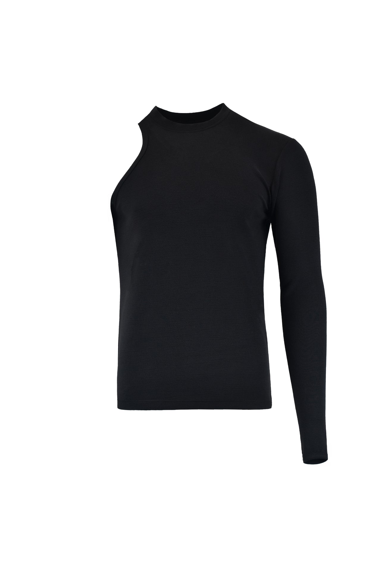 One-sleeve black T-shirt