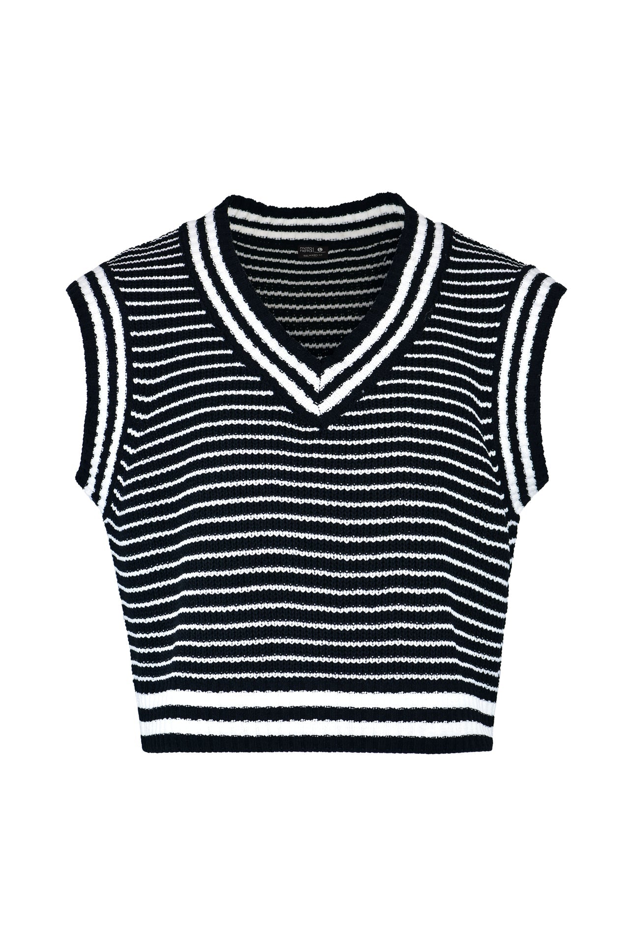 Striped knit vest