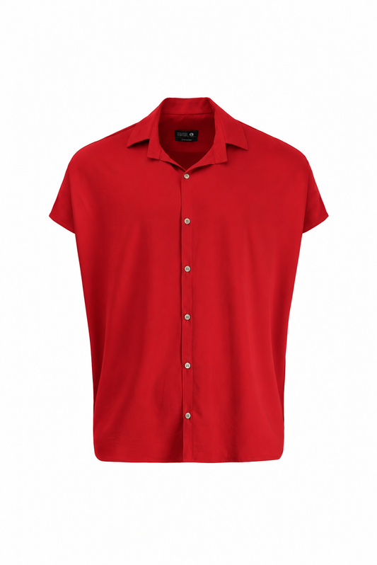 Oversized Batwing Red Blouse